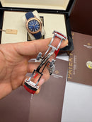Patek Philippe Aquanaut 41mm Aço Mostrador Vermelho