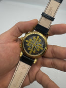 Patek Phillippe Turbilhão 42mm Aço/Dourado, Pulseira Couro
