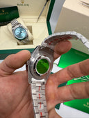 Rolex Day-Date Presidente 40mm Aço Mostrador Azul
