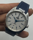 Omega Aquaterra 41,5mm Aço, Pulseira Borracha