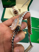Rolex Datejust 36mm/31mm Aço/Ouro - Mostrador Prata - Puls. Jubilee - CLONE