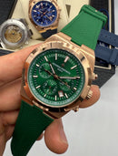 Vacheron Constantin Overseas Crono Aço/Rose 41mm, Mostrador Verde