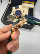 Vacheron Constantin Overseas Crono Aço/Rose 41mm, Mostrador Verde