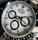 Rolex Daytona 40mm Aço Mostrador Branco Luneta Preta