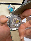 Patek Philippe Cubitus, Aço Fases da Lua 42mm, Mostrador Verde, Pulseira Nylon
