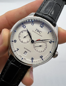 IWC Portugieser Automático Aço/Rose 42mm Pulseira de Couro