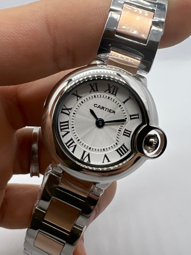 Ballon Bleu de Cartier - Aço/Rose - 33mm - Mostrador Tradicional