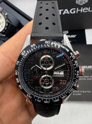 TAG Heuer Carrera, Chronograph Eletrônico, 44 mm, Aço - Puls. Borracha
