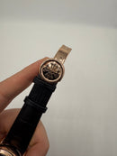 Patek Philippe Classic Turbilhão 44mm Aço/Rose, Pulseira Couro