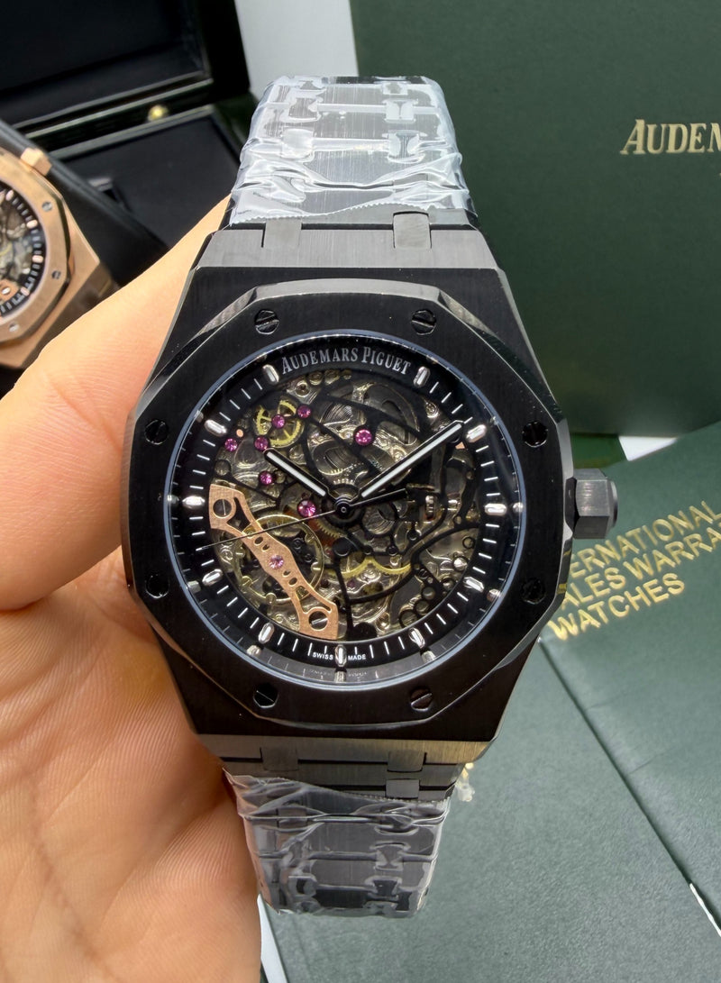 Audemars Piguet Royal Oak 41mm Esqueleto Aço/OxBlack