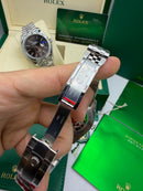 Rolex Datejust Aço 41mm, Mostrador Prata, Pulseira Jubilee - CLONE
