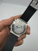 Hublot Big Bang 44mm Aço Mostrador Preto Esqueleto