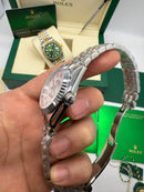 Rolex Datejust 31mm/36mm Aço, Mostrador Rosa Madre Perola, Luneta Canelada