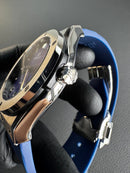 Hublot Classic Fusion 45mm Aço Mostrador Azul Bisel Aço, Puls. Borracha