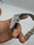 Breitling Navitimer 42mm Aço Pulseira Couro