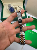 Rolex DateJust 36mm Aço/Rose, Mostrador Cinza, Pulseira Jubilee