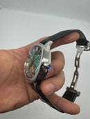 Cartier Drive 41mm Turbilhão Aço - Mostrador Verde - Pulseira Couro