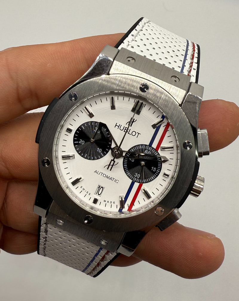 Hublot Vendome Classic Chrono 45mm Aço Mostrador Branco