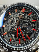 Tag Heuer Carrera Aço 43mm, Mostrador Preto e Vermelho