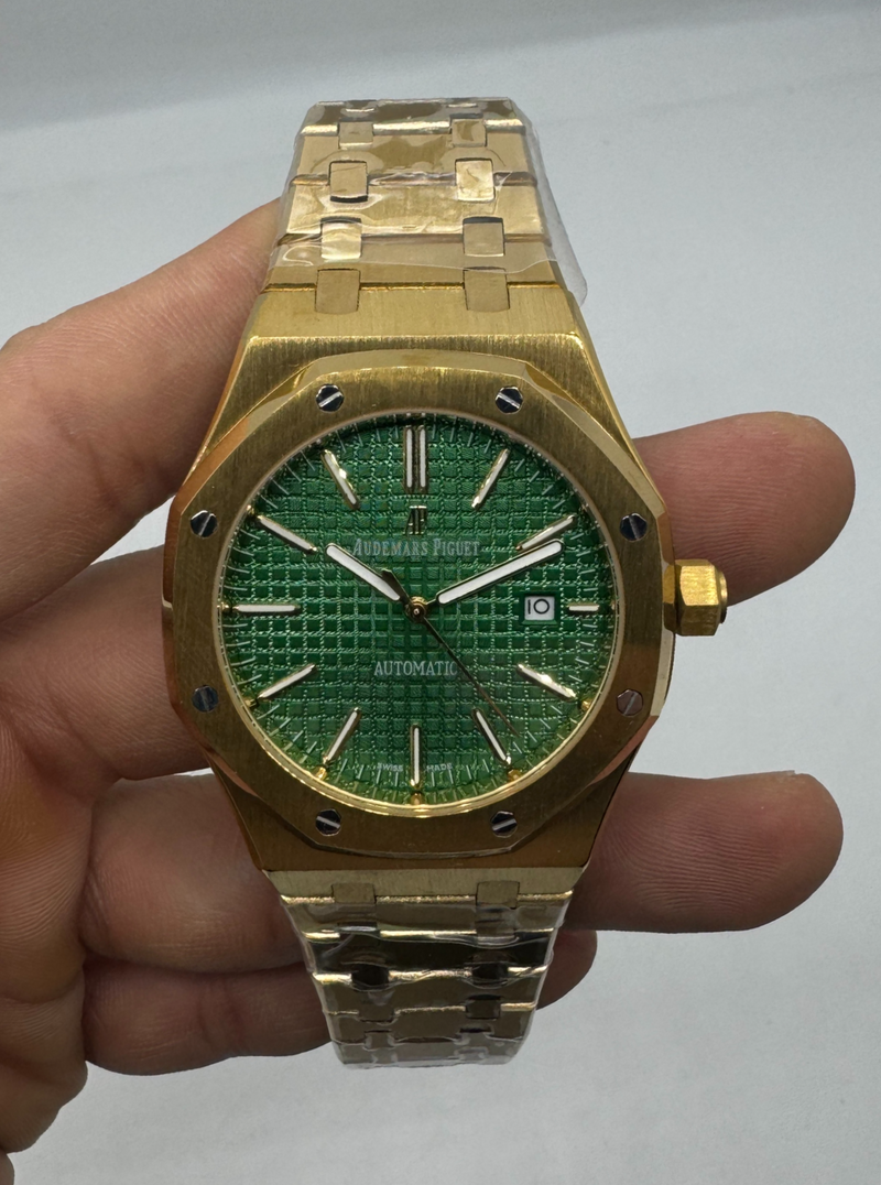 Audemars Piguet Royal Oak 39mm Aço Dourado, Mostrador Verde