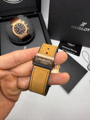 Hublot Vendome Classic Chrono 45mm Aço/Rosê Mostrador Preto