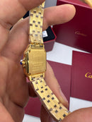 Cartier Panthère - Aço/Dourado - 23mm/29mm - Mostrador Branco