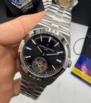 Vacheron Constantin Overseas Turbilhão Aço 40mm, Mostrador Preto