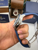 Breitling SuperOcean Aço 42mm Pulseira Borracha - Mostrador Branco