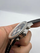 Breitling Navitimer Crono 42mm Aço Pulseira Couro