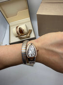 Bvlgari Serpenti Tubogas 01 Volta 35mm Aço/Rose Mostrador Cinza - Cravejado