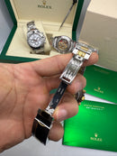 Rolex Daytona 40mm Aço/Dourado, Mostrador Branco