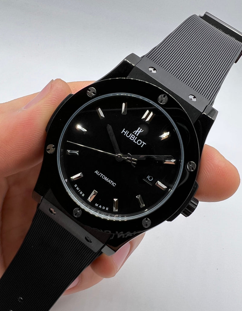 Hublot Classic Fusion 45mm All Black Puls. Borracha
