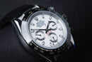 Rolex Daytona 40mm Aço Mostrador Branco Luneta Preta