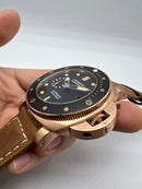 Panerai Submersible 47mm Aço Mostrador Preto Luneta Preta