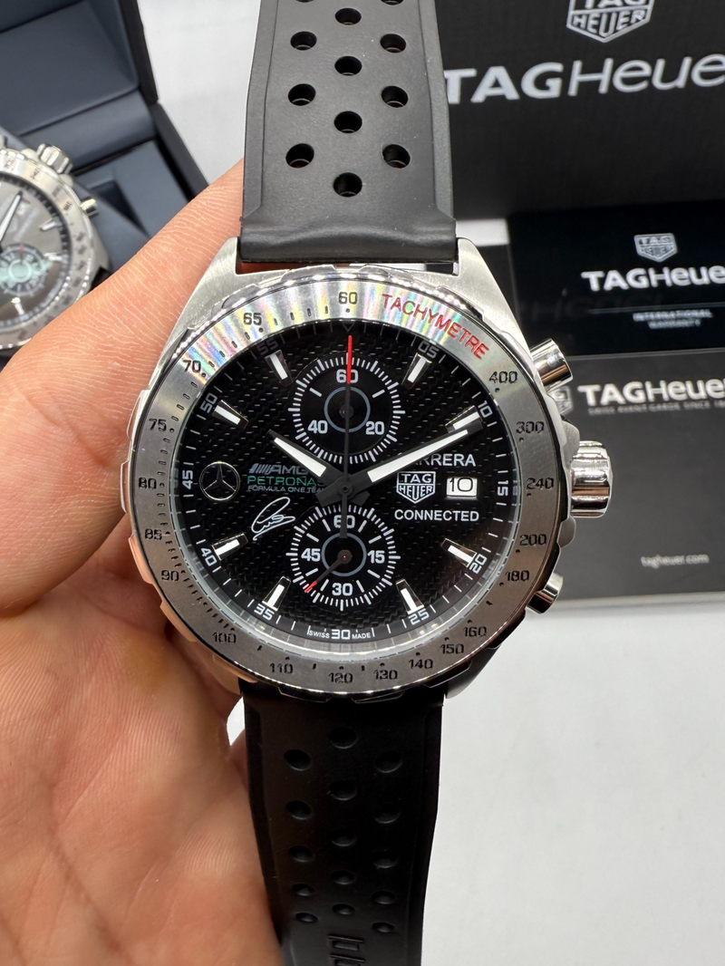 TAG Heuer Carrera F1 Mercedes AMG Petronas Aço 42mm - Puls. Borracha