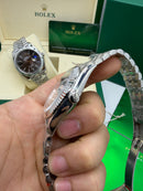 Rolex Datejust Aço 41mm, Mostrador Prata, Pulseira Jubilee - CLONE