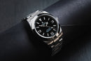 Rolex Explorer 40mm/36mm Aço Mostrador Preto Luneta Lisa