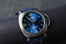 Panerai Luminor Marina 44mm Aço Oxigray Mostrador Azul Pulseira Nylon