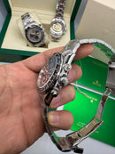 Rolex Daytona 40mm Aço Mostrador Preto, Luneta Preto