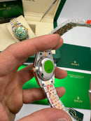 Rolex Datejust 31mm/36mm Aço/Rosé, Mostrador Prata Luneta Canelada