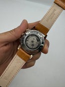 Patek Phillippe Fases da Lua 42mm Aço/Rose, Pulseira Couro
