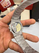 Patek Philippe Nautilus 39mm, Mostrador Chumbo, Pulseira Aço