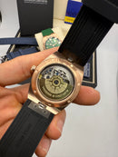 Vacheron Constantin Overseas Turbilhão Aço/Rose 40mm, Mostrador Preto