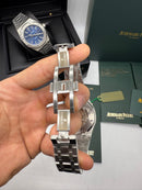 Audemars Piguet Royal Oak 41mm Aço Mostrador Verde Bezel Aço Pulseira Aço