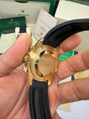 Rolex Daytona 40mm Dourado Mostrador Dourado Luneta Preta