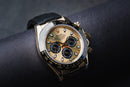 Rolex Daytona 40mm Dourado Mostrador Dourado Luneta Preta