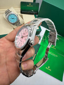 Rolex Oyster Perpetual 36mm/41mm Aço Mostrador Rosa