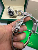 Rolex Daytona 40mm Aço, Mostrador Cinza com Brilhantes