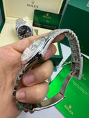 Rolex Datejust Aço 41mm, Mostrador Branco, Pulseira Jubilee - CLONE