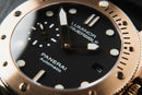 Panerai Luminor Submersible 42mm Rosé Mostrador Preto Bezel Rosé